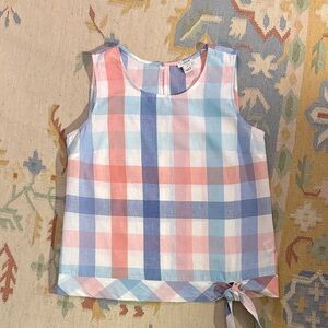 J. Crew Multicolor Plaid Sleeveless Blouse